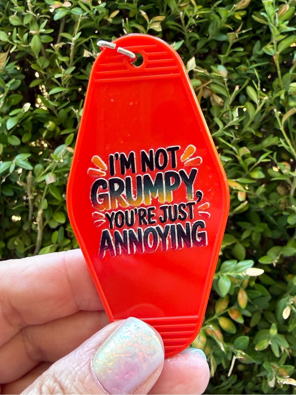 Vintage style motel key 3.5” keychain gunny humorous gift idea